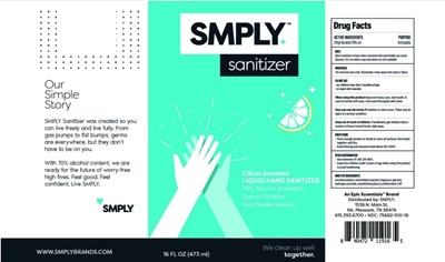 Smply 70 Citrus Liquid Hand Sanitizer (Smply 70 Liq Citrus 16oz)